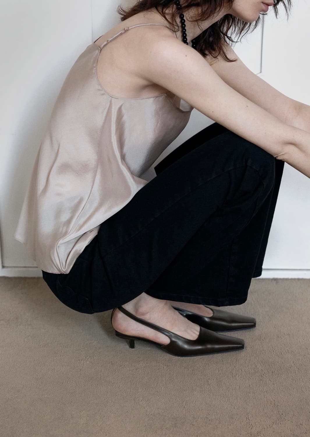 에퓨레 스퀘어 슬링백 구두 블랙 245 상품이미지3