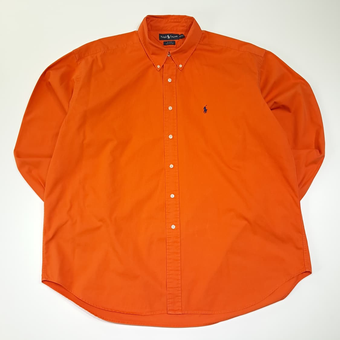 CL611 2XL 폴로 90s 코튼 버튼다운 오렌지 셔츠 남방 상품이미지1