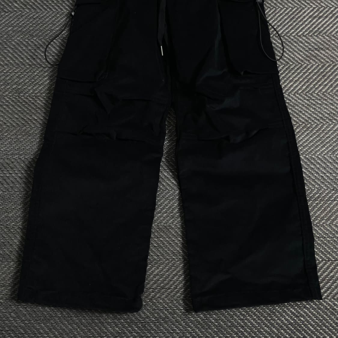 빈티지 코듀로이 블랙 스트링 카고 퍼티그 팬츠y 3702 상품이미지3