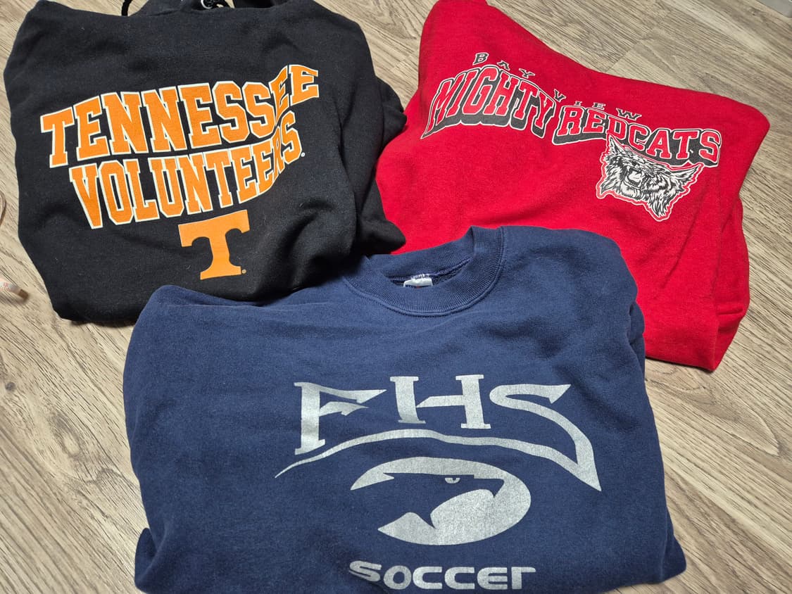 빈티지 기모 맨투맨/후드티 모음 일괄3종  상품이미지1