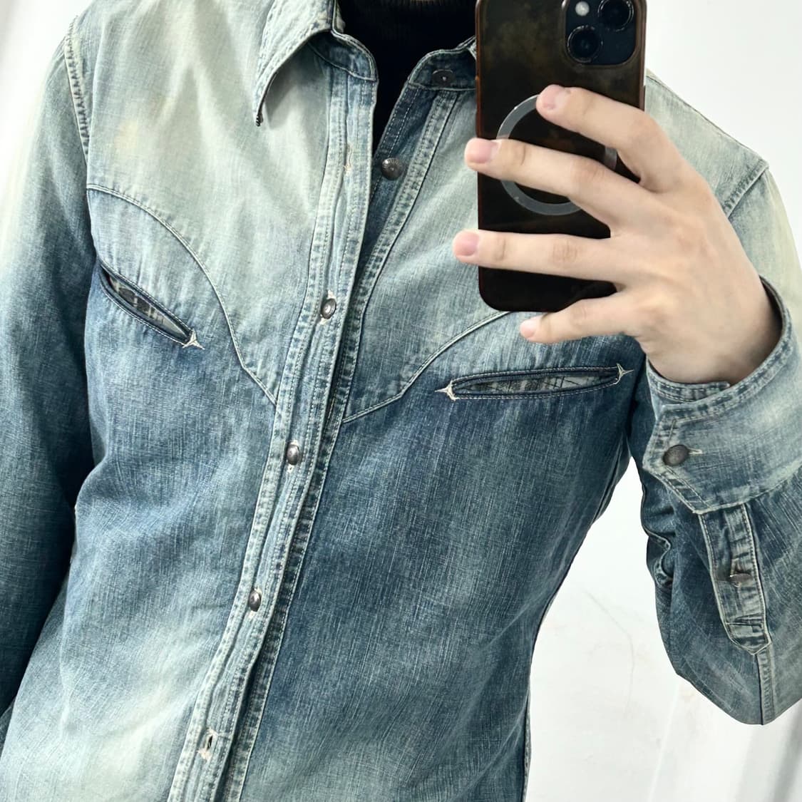 이사무 카타야마 백래쉬 웨스턴 데님 셔츠 상품이미지4