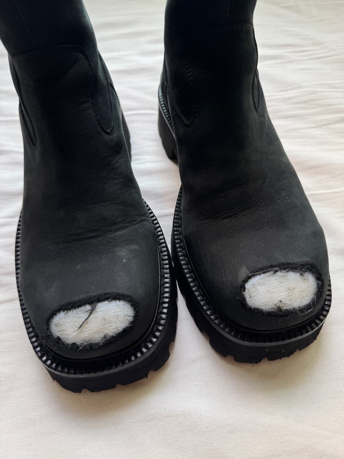 MM6 메종 마르지엘라 빈티지 디스트로이드 블랙 앵클 부츠 Maison  상품이미지10