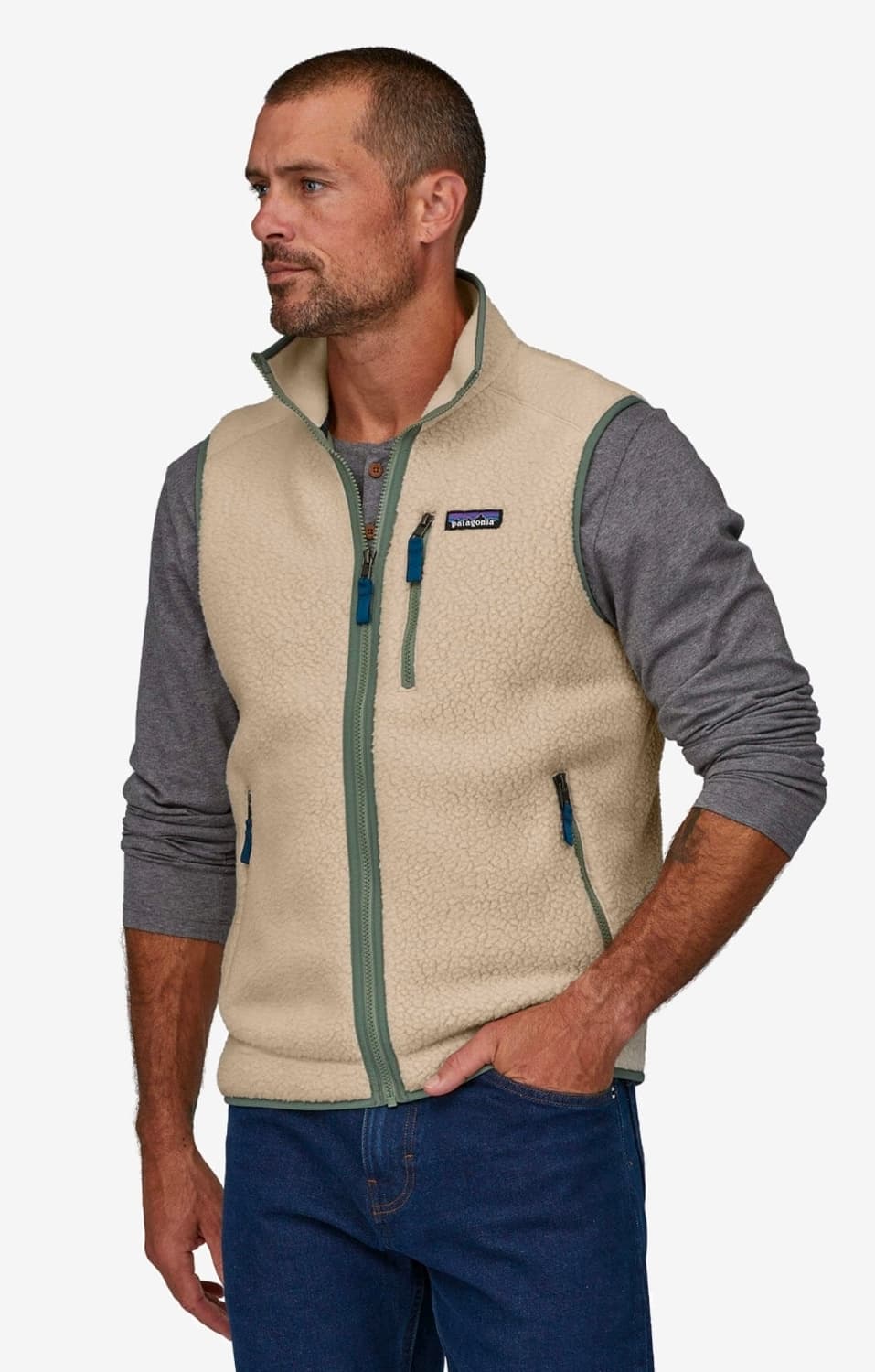 (착샷) 파타고니아 레트로 베스트 다크 네추럴 조끼 상품이미지10