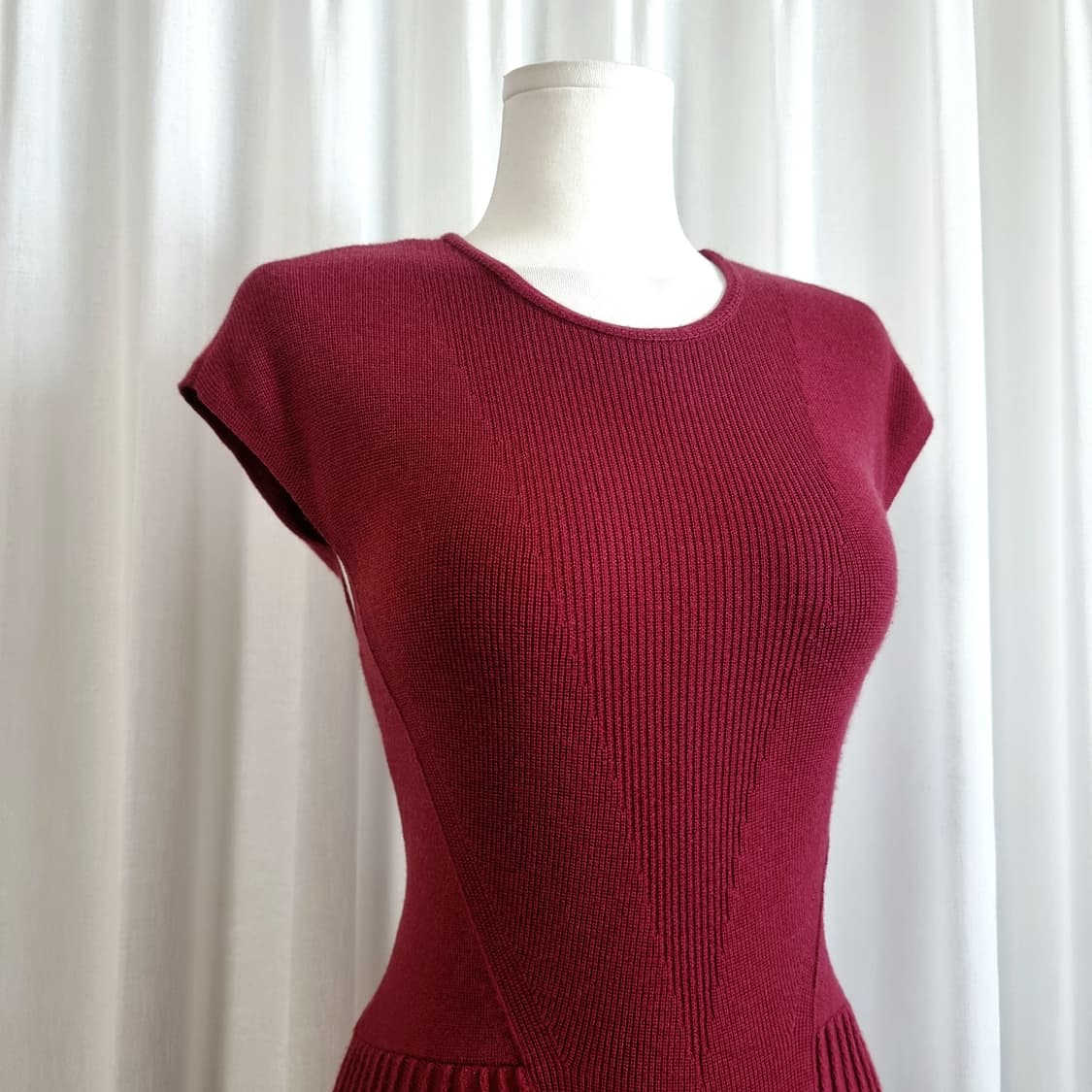 한섬 MINE 마인 울100% 숏슬리브 원피스 (4455) 상태양호×좋음 상품이미지4