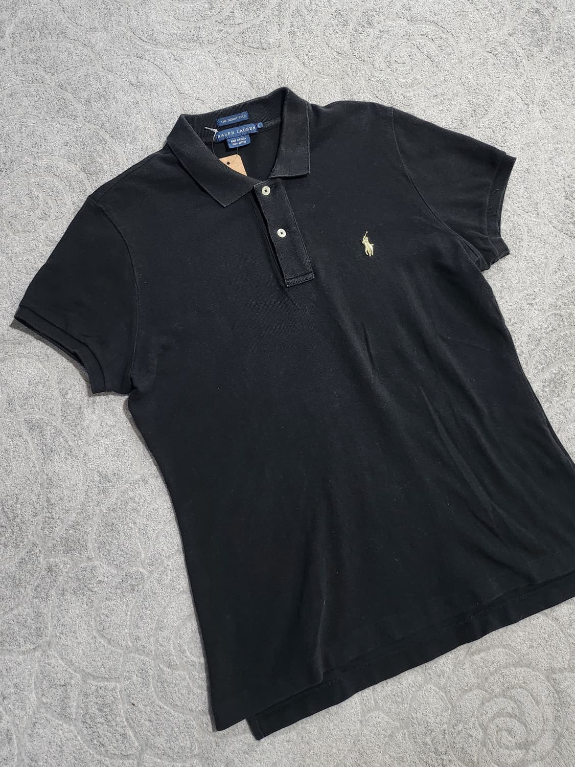 **폴로 랄프로렌 베이지 반팔 카라티 (L) 상품이미지4