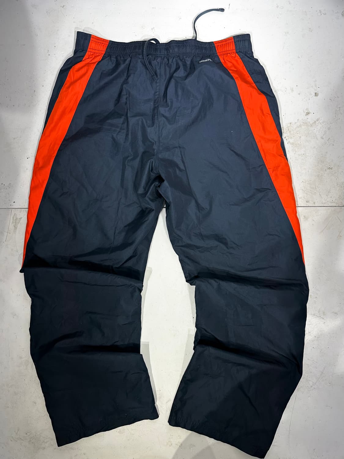00s 나이키 네이비 와이드 오렌지 사이드 라인 트랙 팬츠 XL 상품이미지5