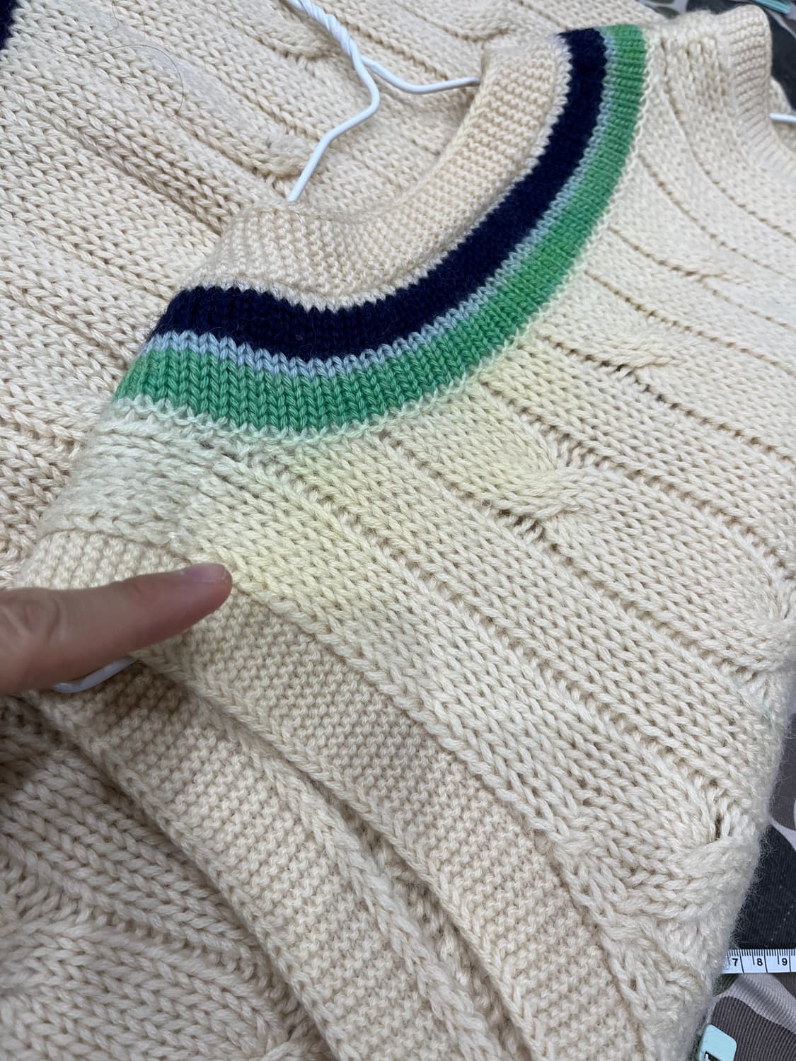 morrant sports 케이블 울 니트 베스트 Made in UK 상품이미지6