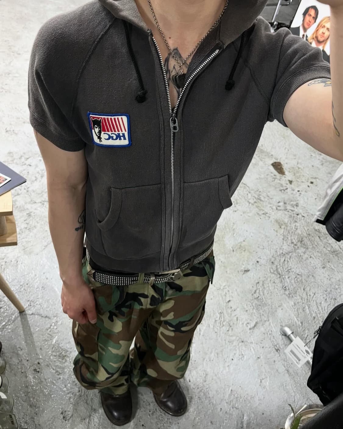 90s Hysteric Glamour half hood zip up 상품이미지2