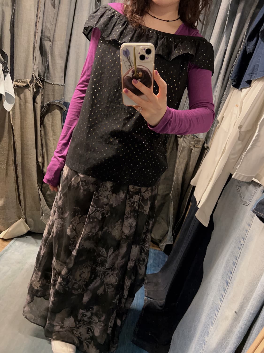 26inch ) HIROKO KOSHINO Flower Skirt 상품이미지3