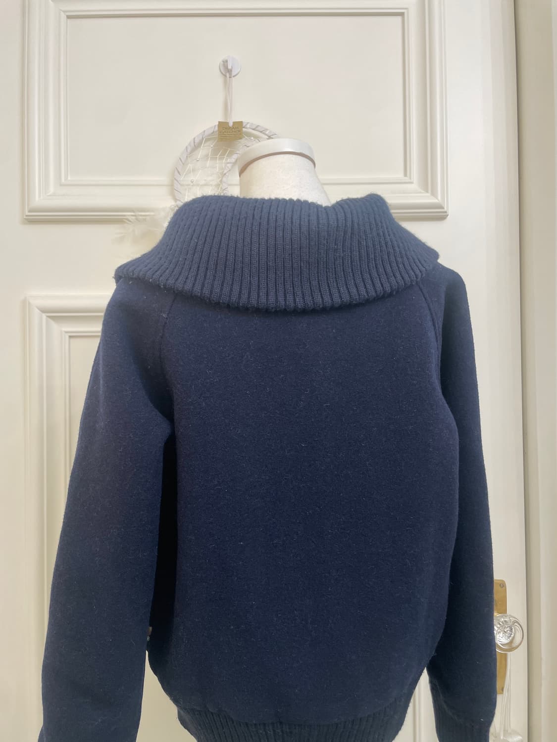 EARTH navy knit collar coat jacket 상품이미지4