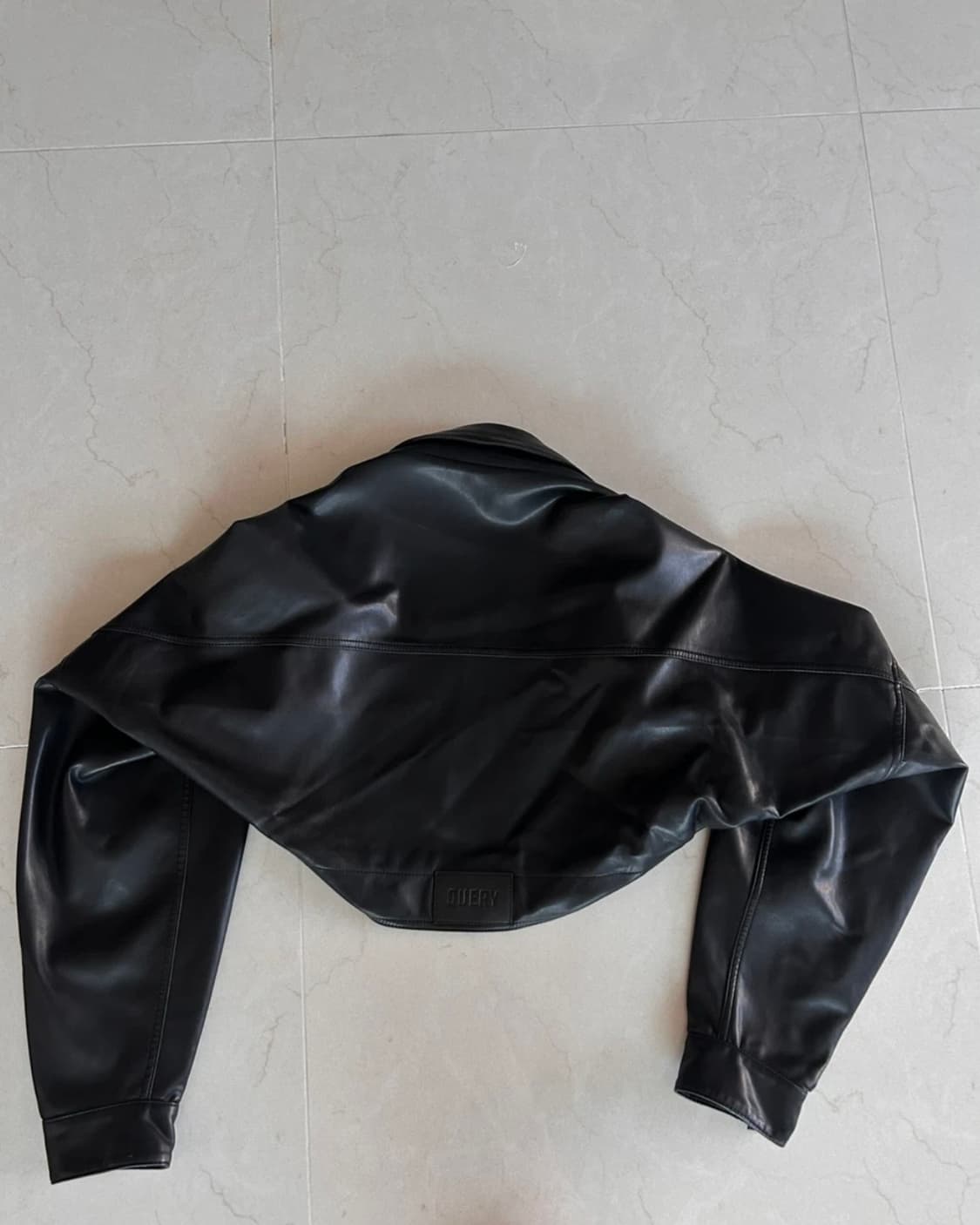 QUERY 크롭 레더 볼레로 자켓 상품이미지2