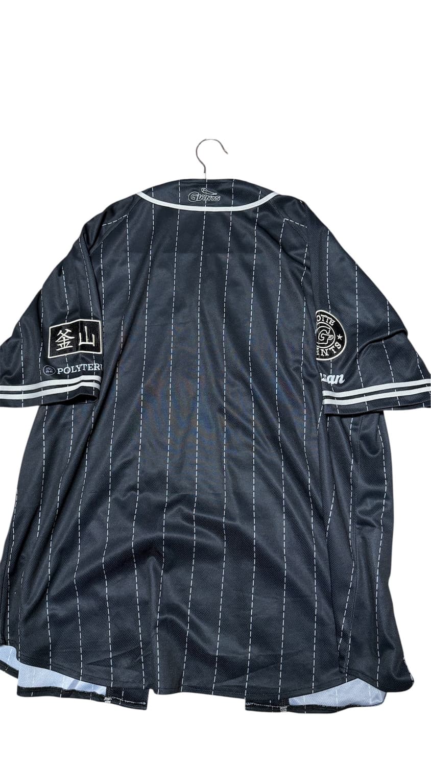 [110]롯데 자이언츠 폴리테루 유니폼 블랙 노마킹 상품이미지2