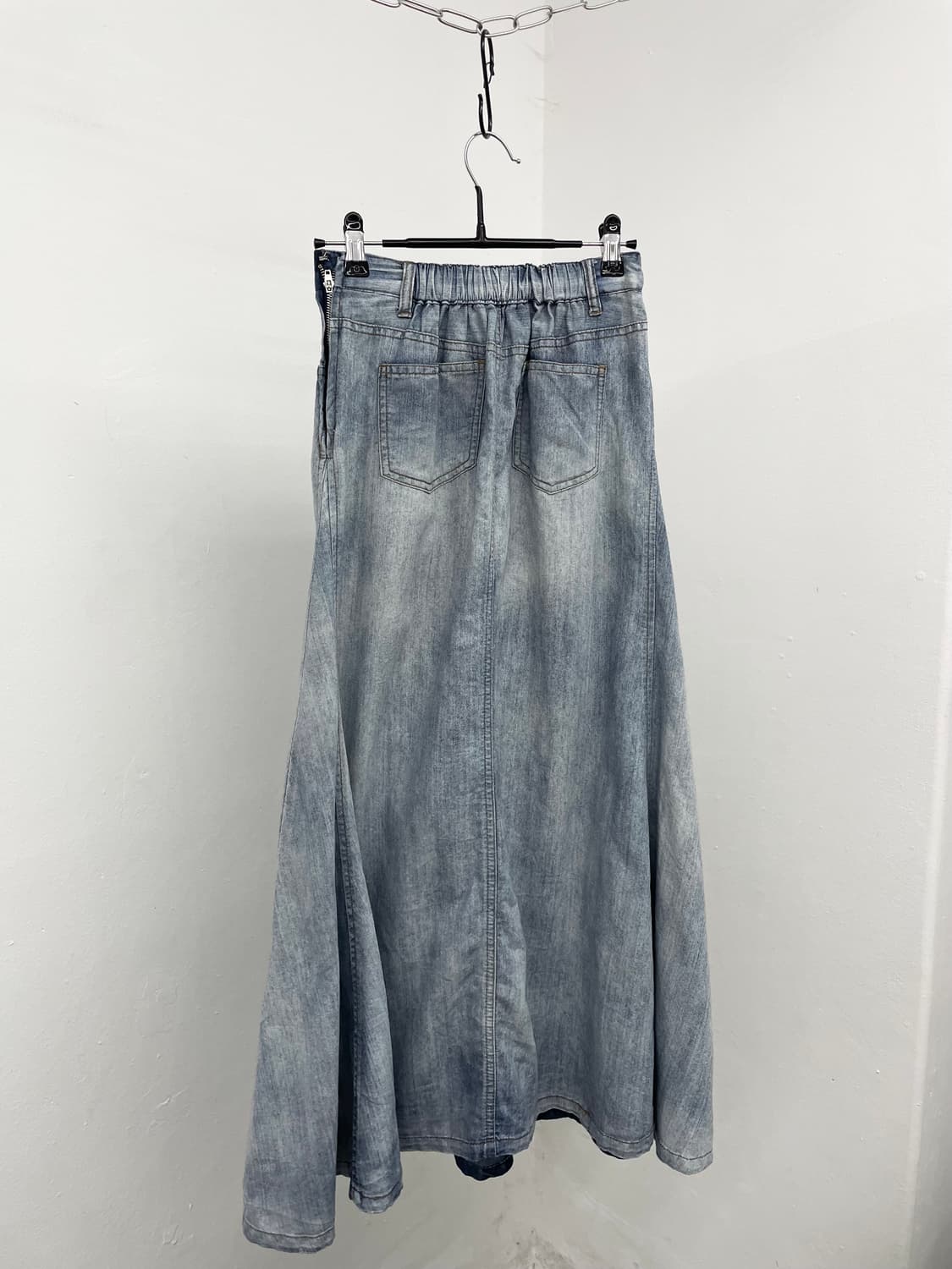 그런지 데님 레이스업 스커트 상품이미지6