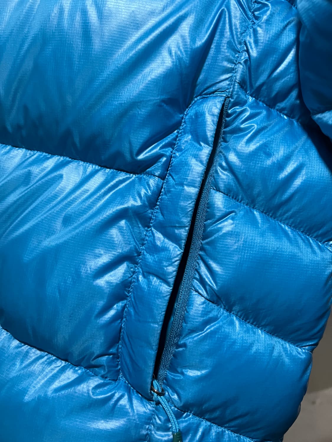 [XL]90's 몽벨 EX800 스카이블루 덕다운 경량 패딩 상품이미지6