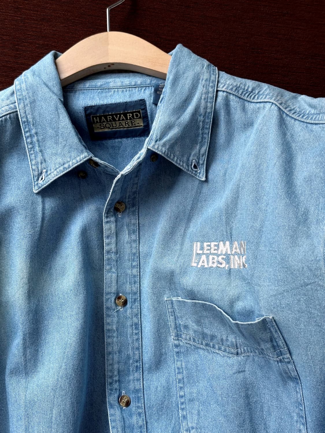 Cotton sun faded denim BIG worker shirt 상품이미지2