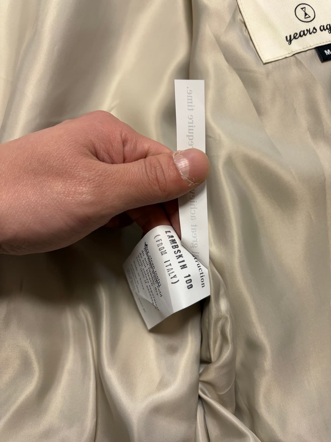 이얼즈어고 램스킨 레더자켓 (M) 새상품 상품이미지4