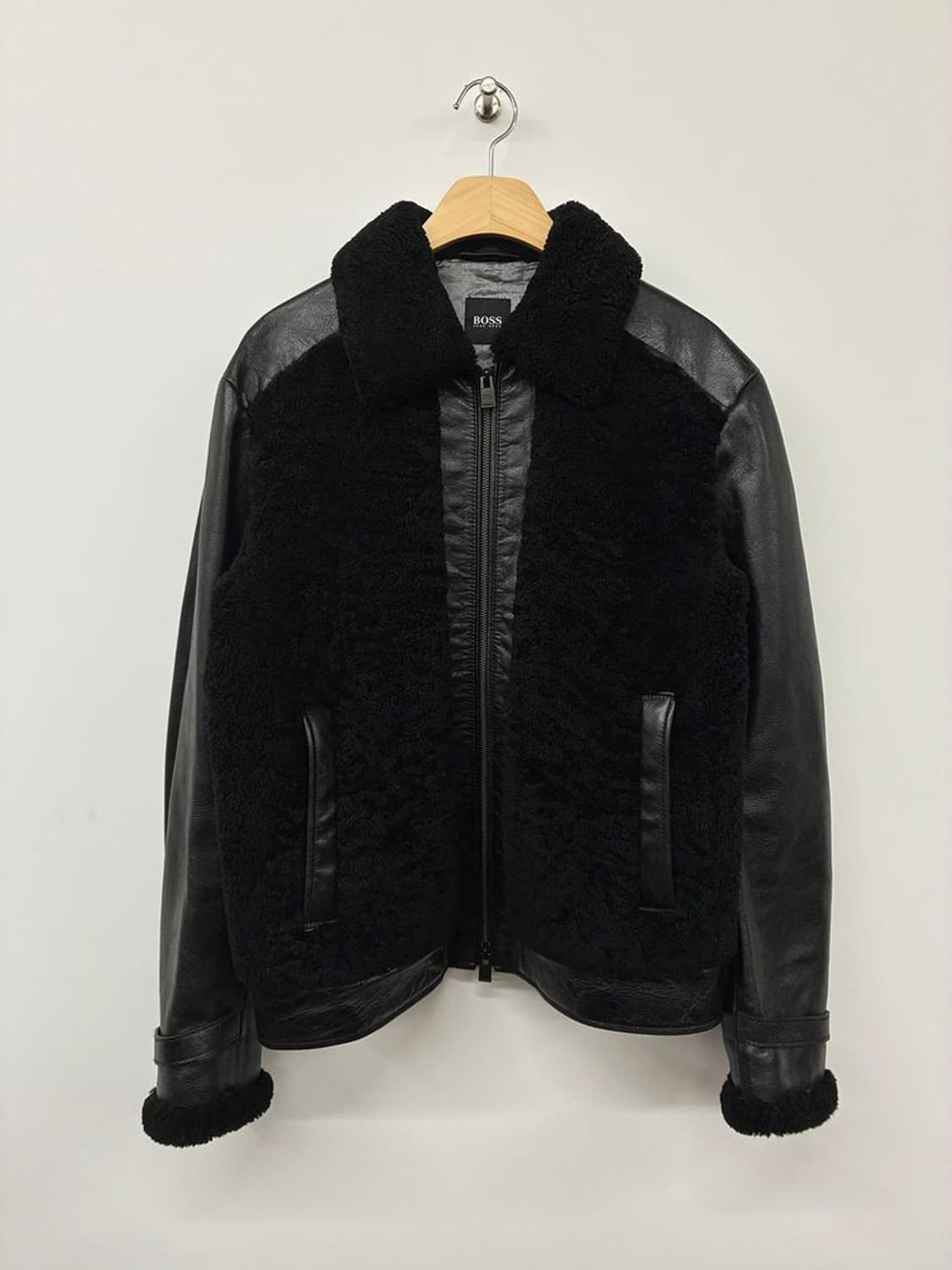 휴고보스 BOSS 시어링 믹스 레더 자켓 PN9774 상품이미지1
