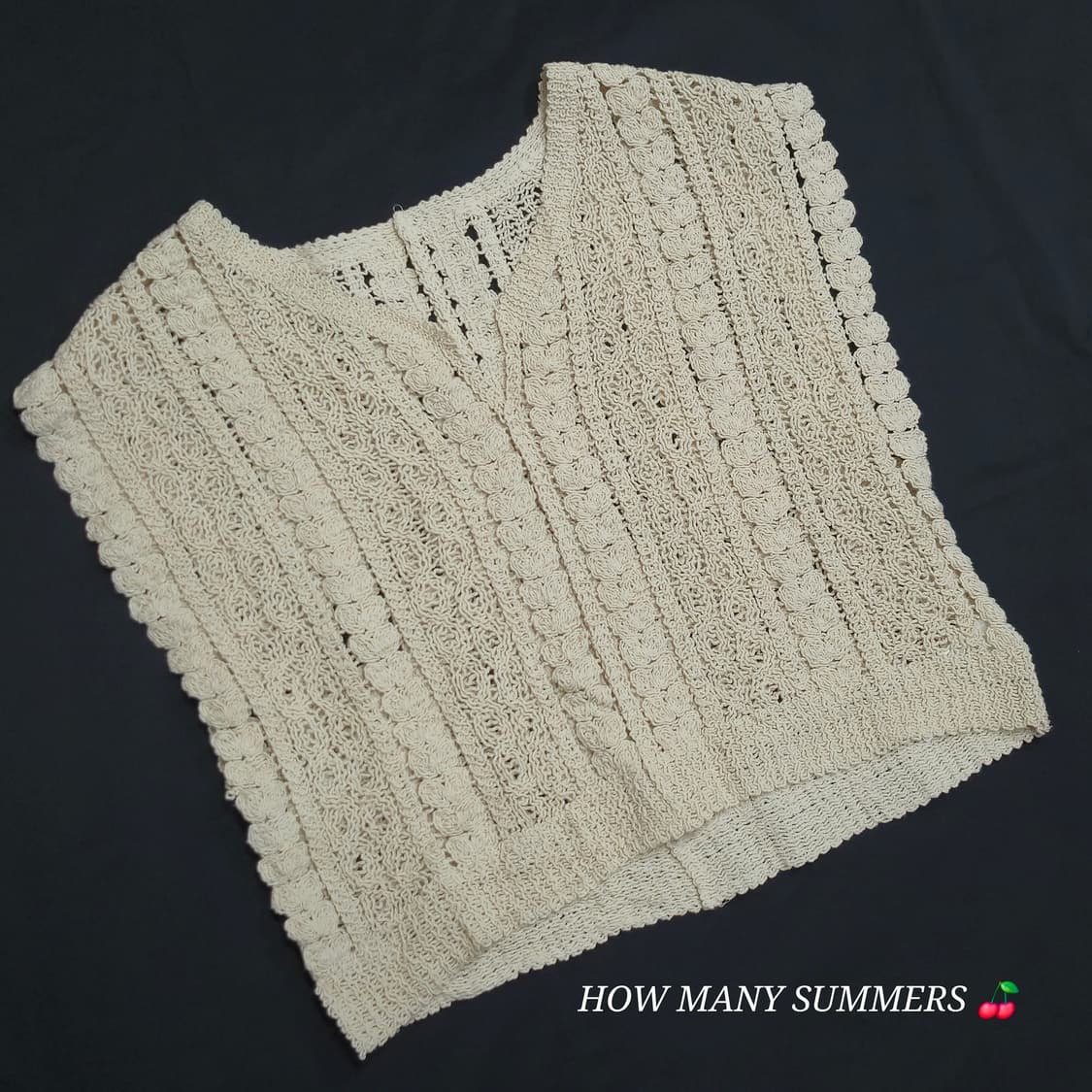 시스루 크로쉐 조끼 보헤미안 펀칭 여름 니트 탑 상품이미지3