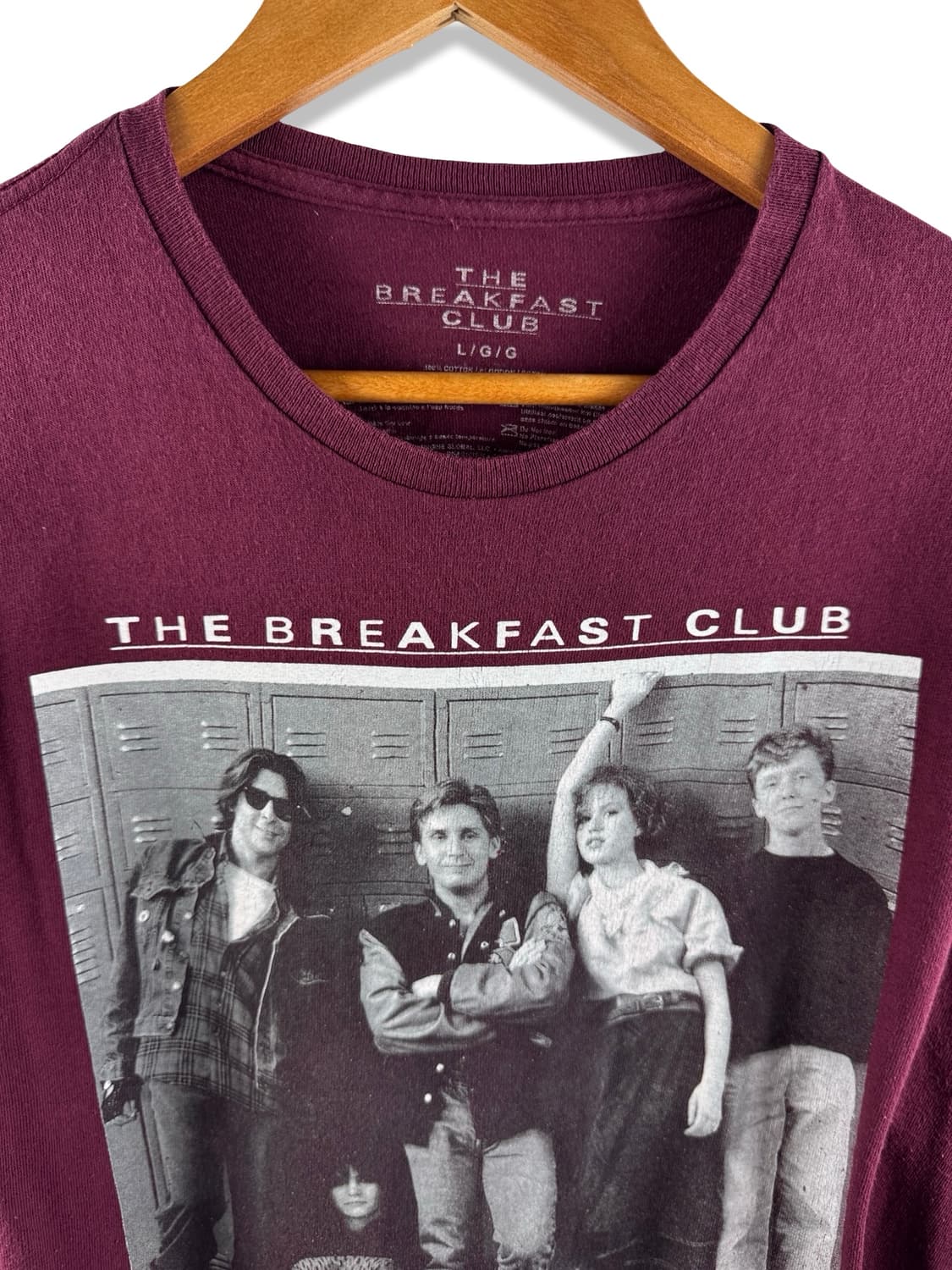 THE BREAKFAST CLUB 조찬클럽 버건디와인 티셔츠3832 상품이미지3