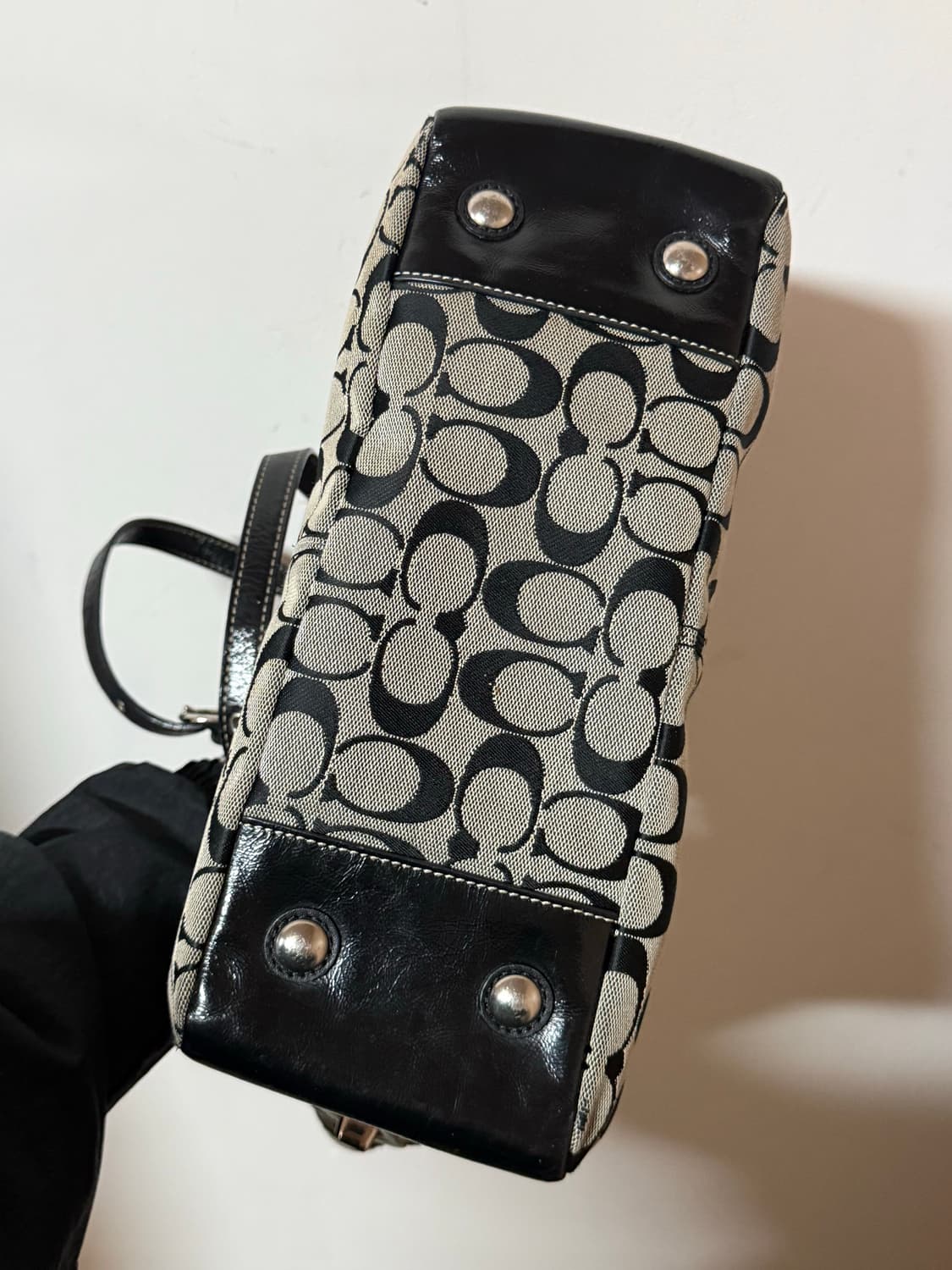 코치 시그니처 자카드 숄더백 블랙 토트백 상품이미지7