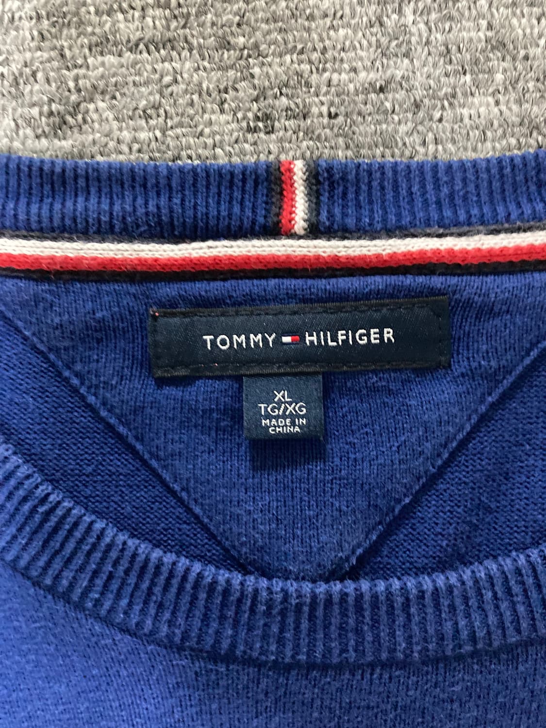 타미힐피거 라운드넥 니트 블루 XL 상품이미지3