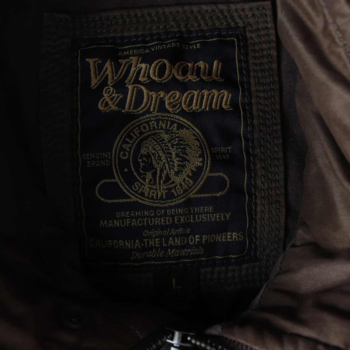 Whoau & Dream 빈티지 브라운 필드 사파리 자켓 L 상품이미지6