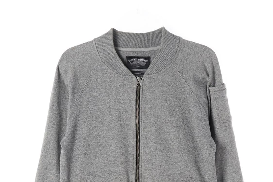 프리즘웍스 헤비웨이트 스웨트 MA-1 자켓 그레이 M 상품이미지3