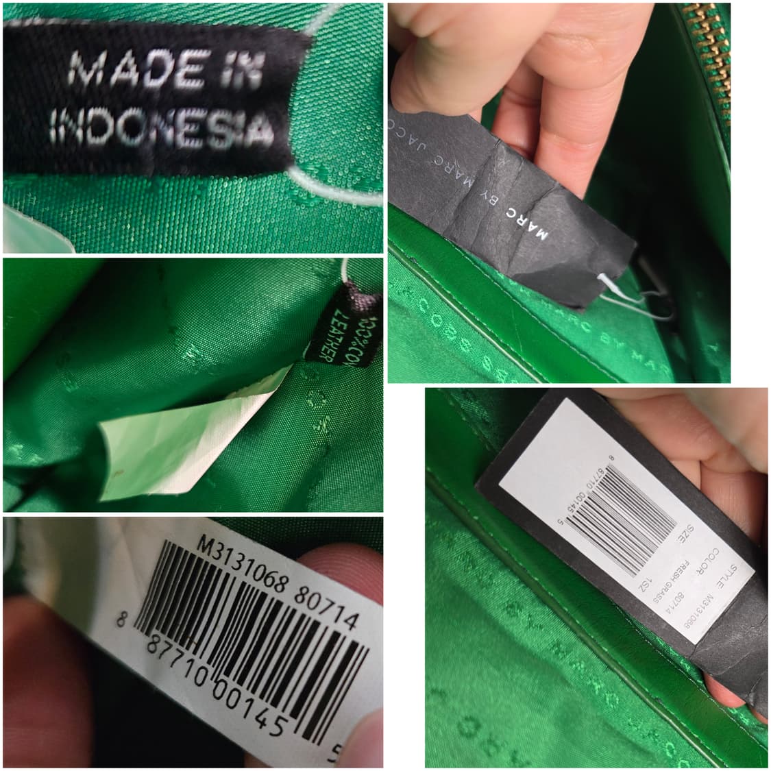 마크제이콥스 레더 사첼백 숄더백 가방 정품 그린 상품이미지10