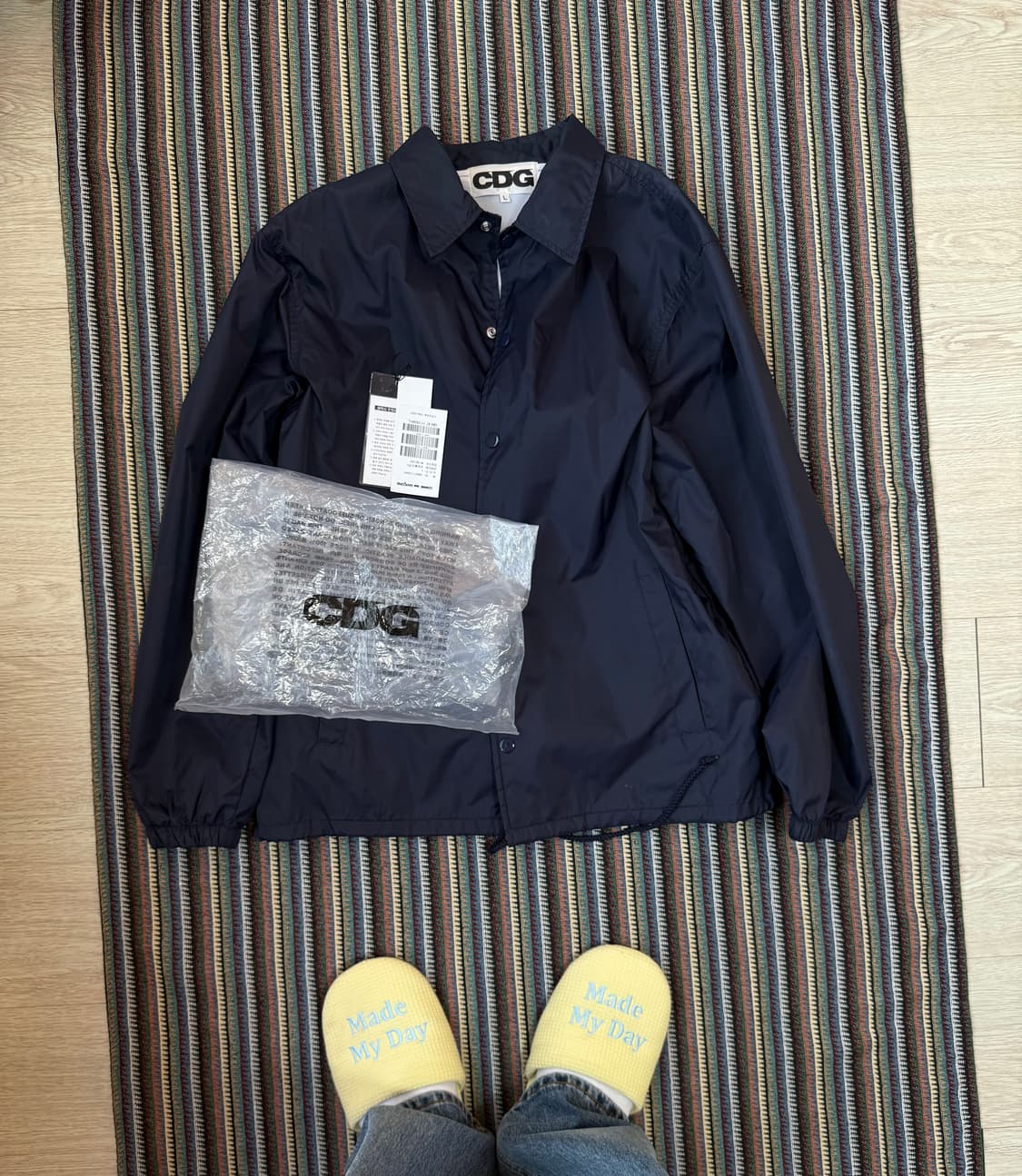 CDG 코치 자켓 네이비 상품이미지3