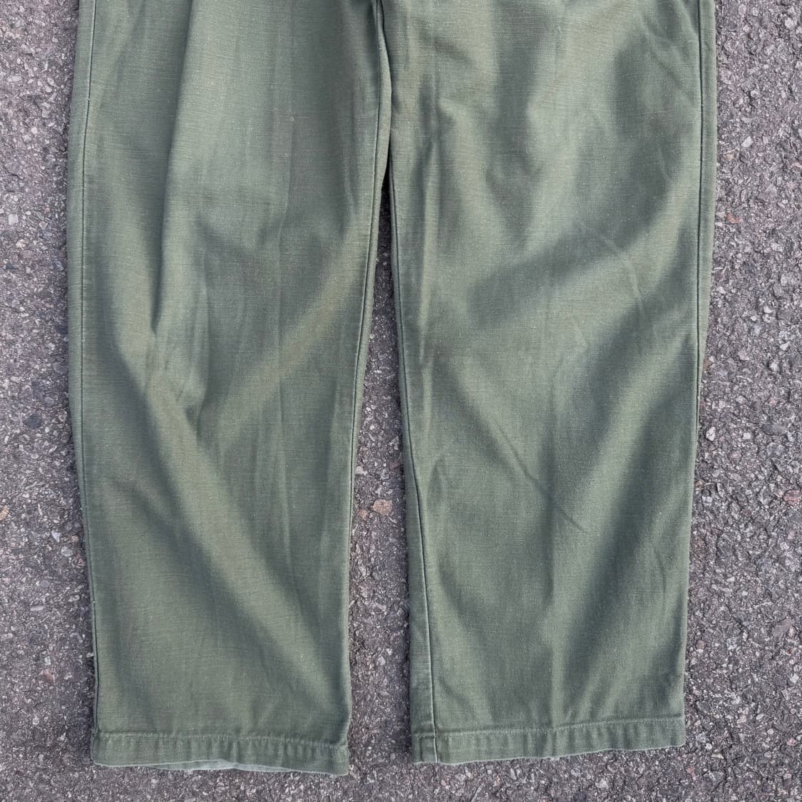 70s USA ARMY OG 트라우저 사틴 퍼티그 팬츠 상품이미지6