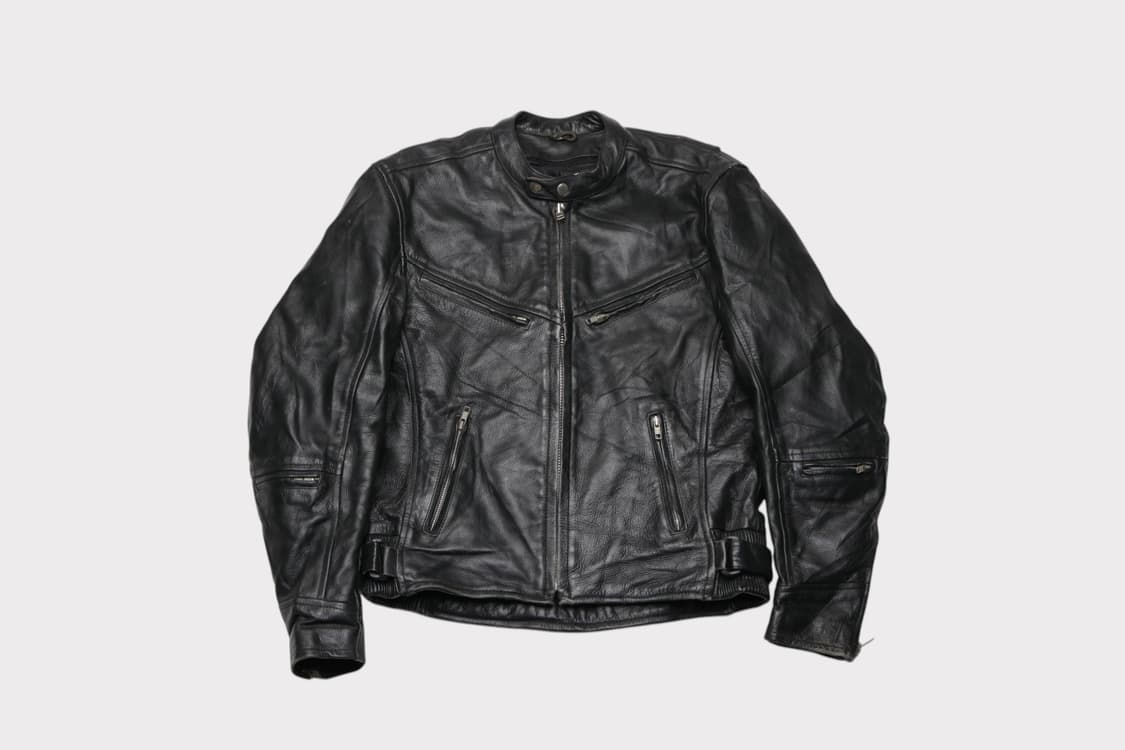 [M] 빈티지 굿럭 소가죽 바이커 자켓 상품이미지1