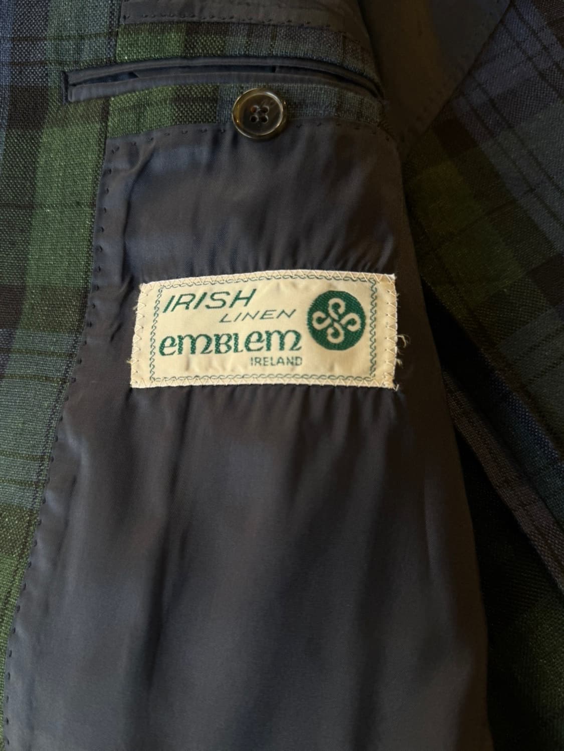 맨온더분 아이리시 리넨 블랙와치 자켓 100 상품이미지7