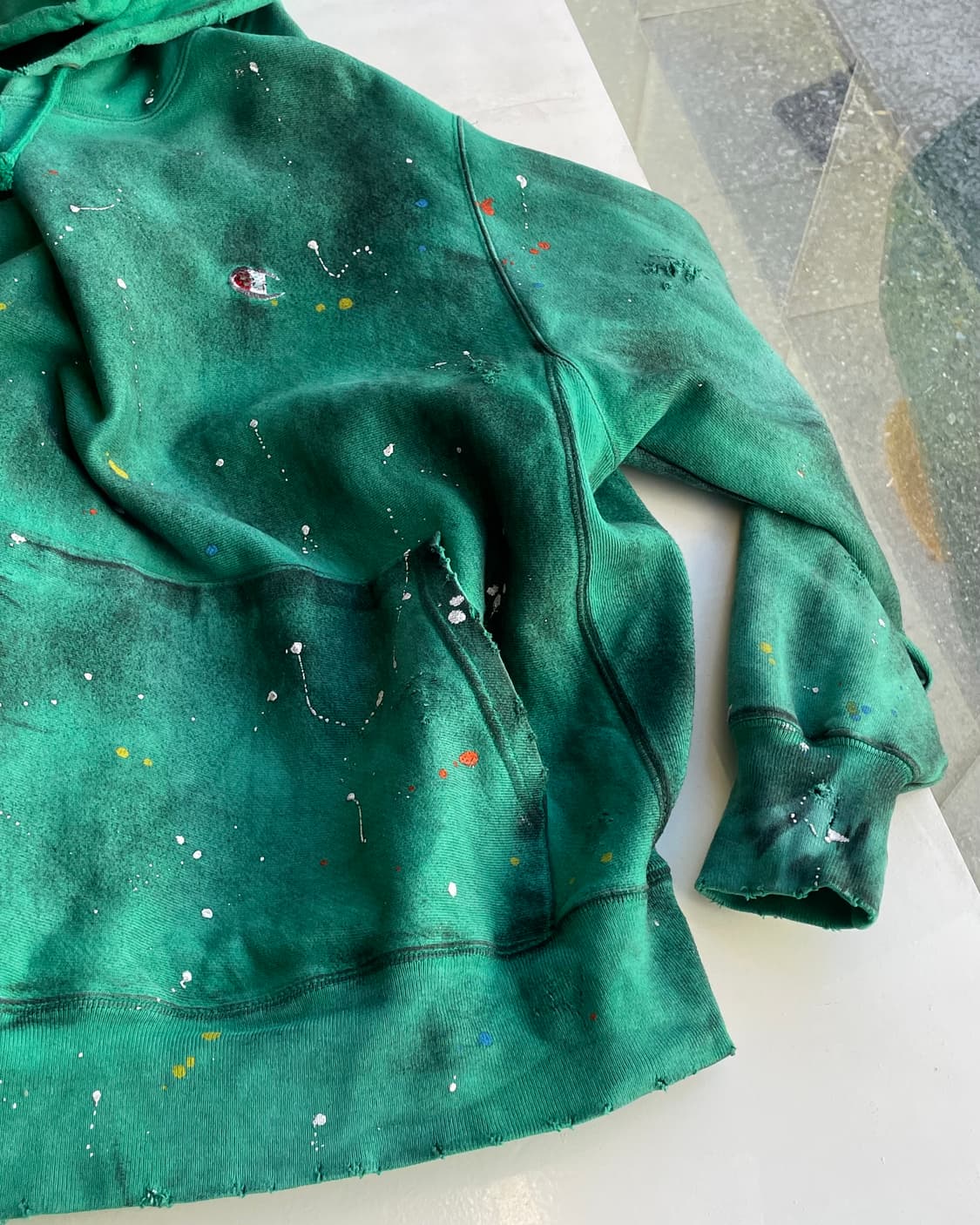 Chamion Reverse weave Destroyed hoodie  상품이미지8