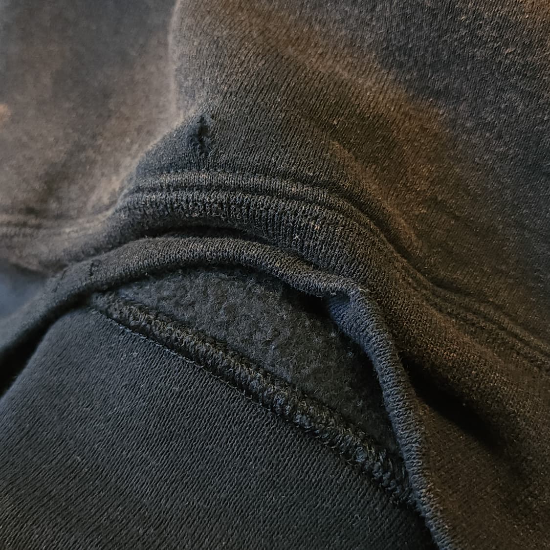 90s 러셀 후드 빈티지 스웻셔츠 썬페이딩 블랙 펜 스테이트 M 상품이미지8