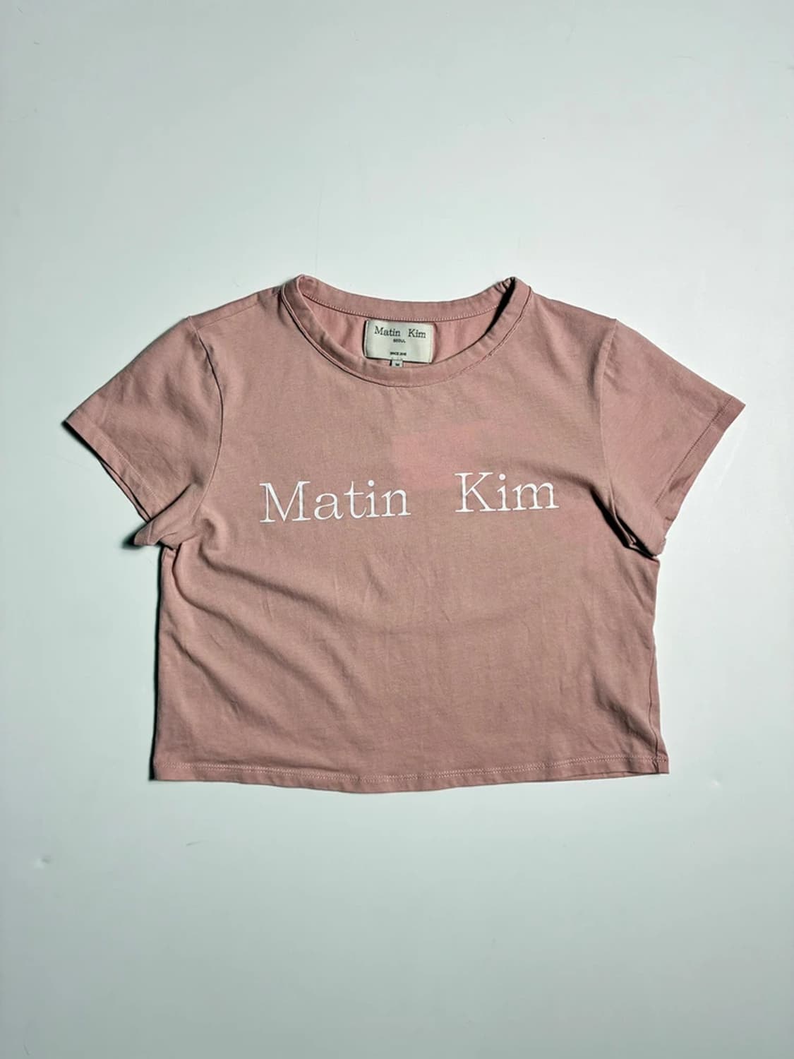 마뗑킴 23FW 크롭 반팔 티셔츠 R1748 상품이미지1