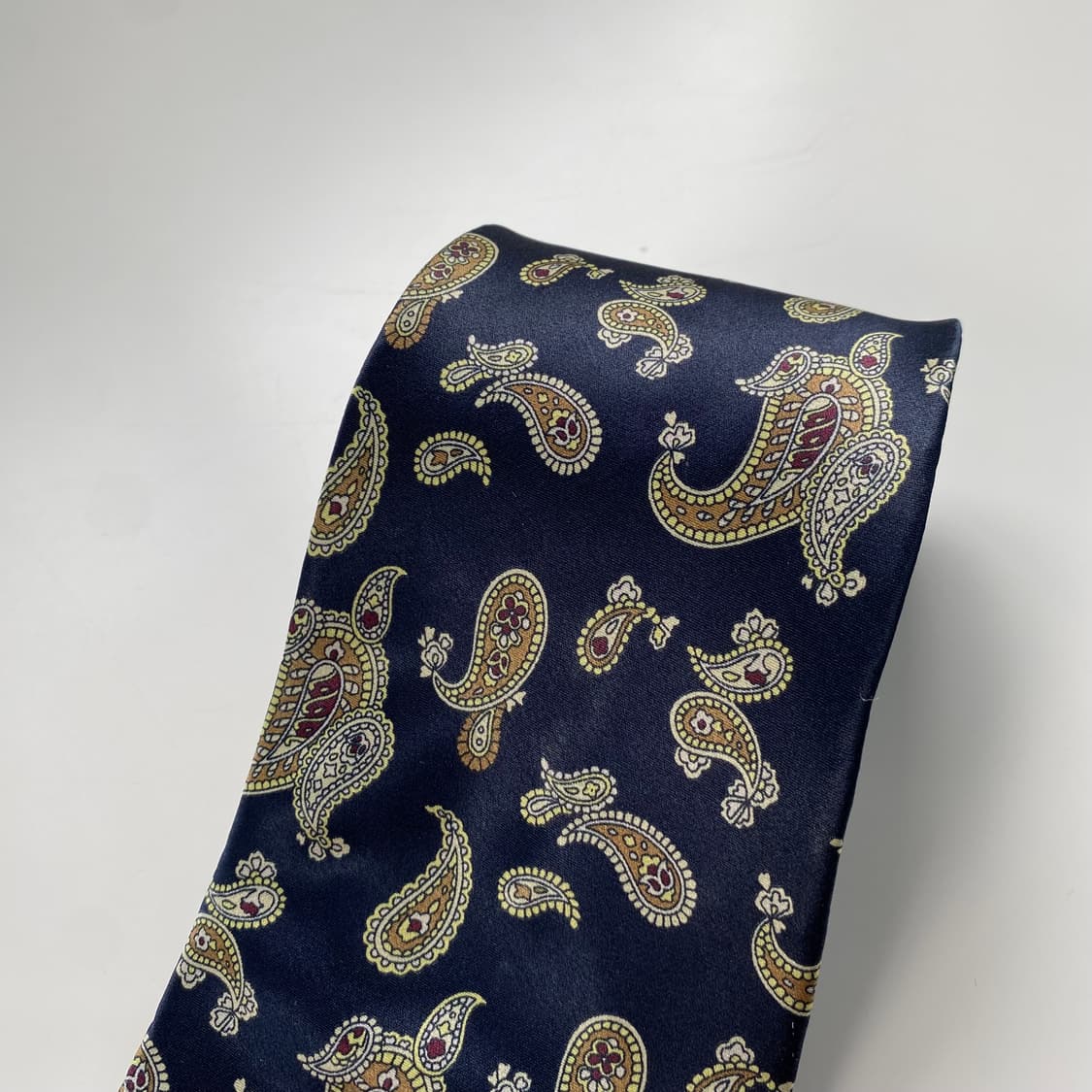 아쿠아스큐텀 페이즐리 정품 명품 넥타이 실크100 상품이미지5