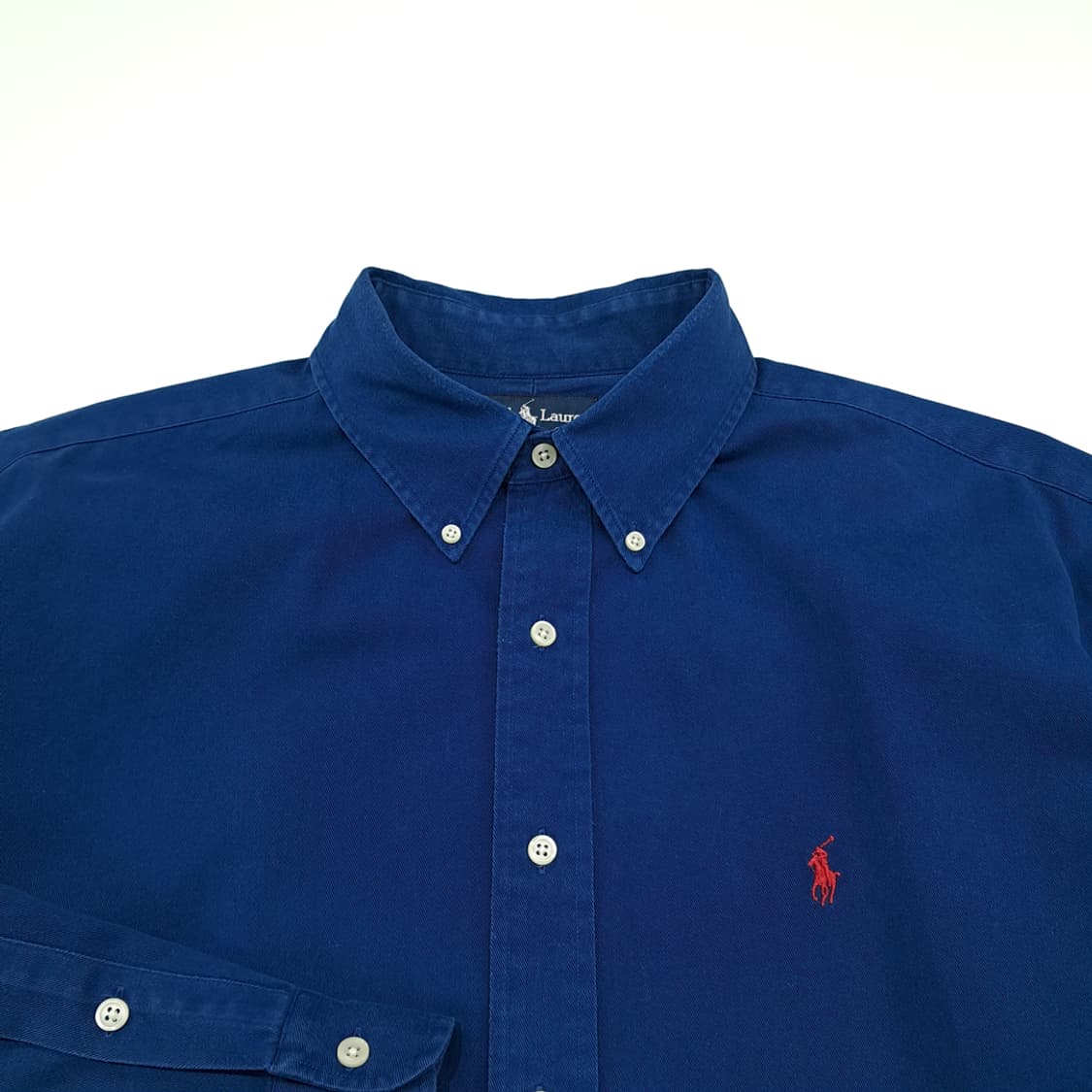 CN885 XL 폴로 랄프로렌 가먼트다이드 블루 긴팔 셔츠 남방 상품이미지3