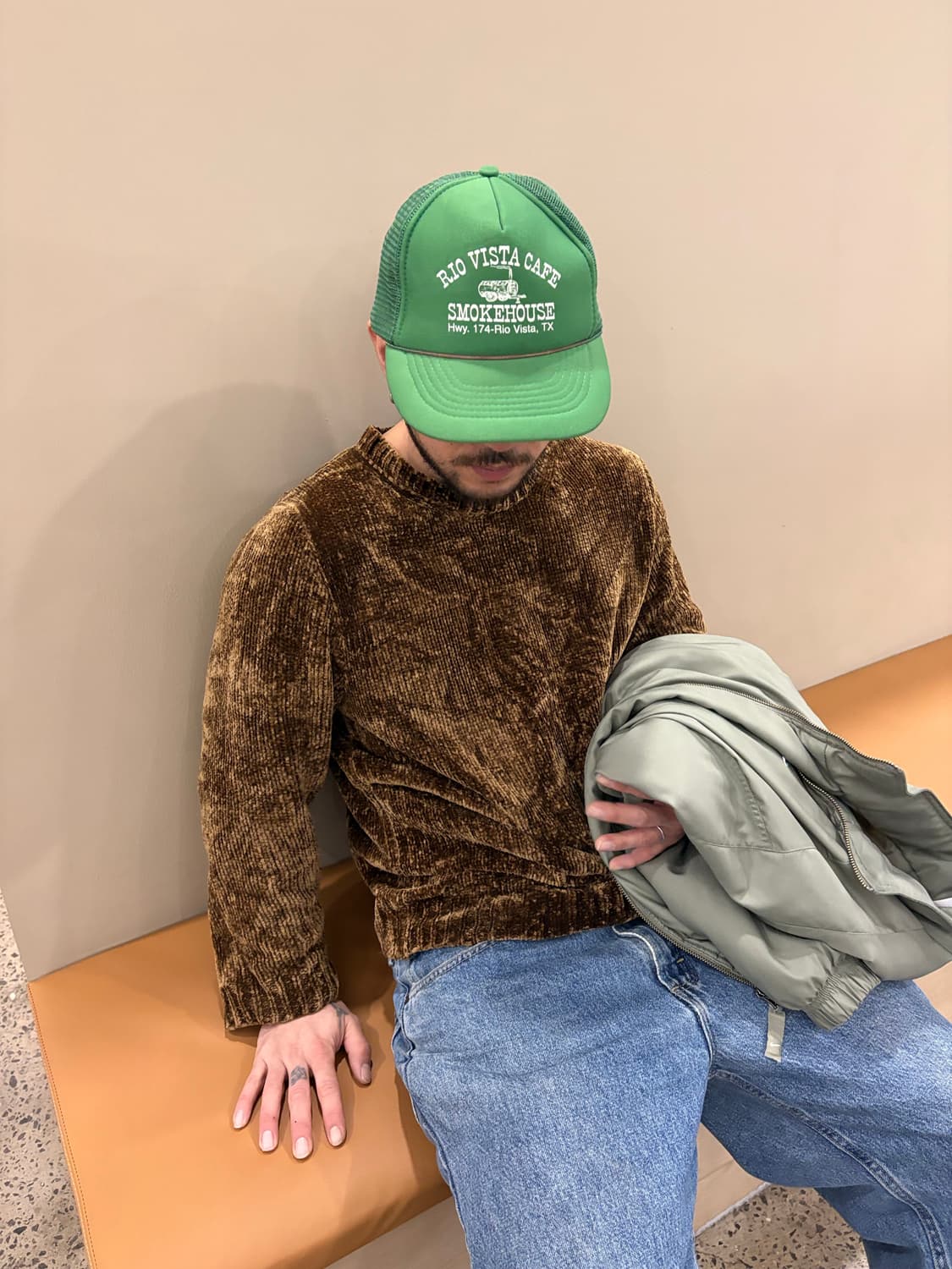 일본 브랜드 빈티지 롱슬리브 골덴 니트 상품이미지1