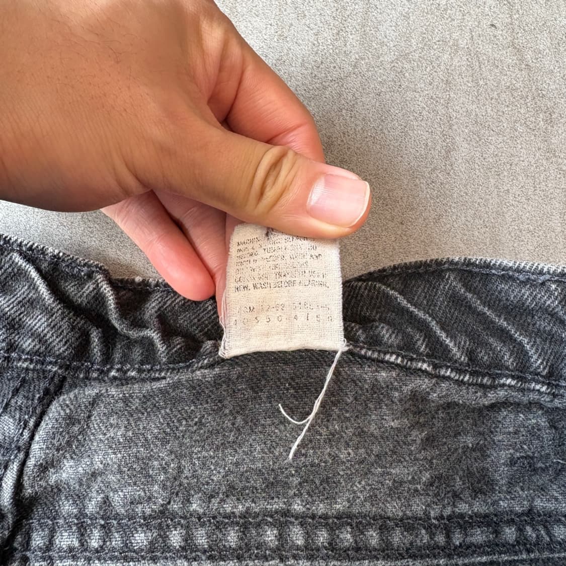 95년 미국 생산 리바이스 550 데님 오렌지탭 블랙 팬츠 상품이미지6