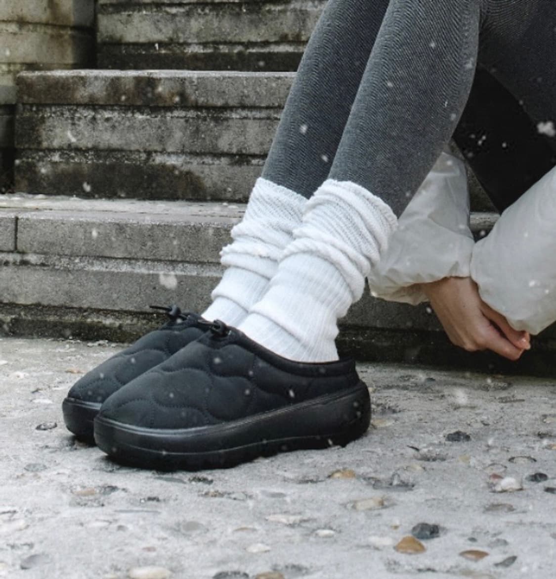 패딩슈즈 패딩뮬슬리퍼 230 black 상품이미지1