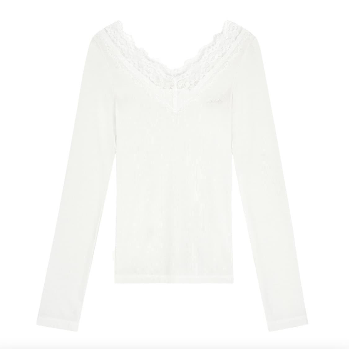 클리시어 크림도넛 롱 슬리브 화이트 상품이미지1