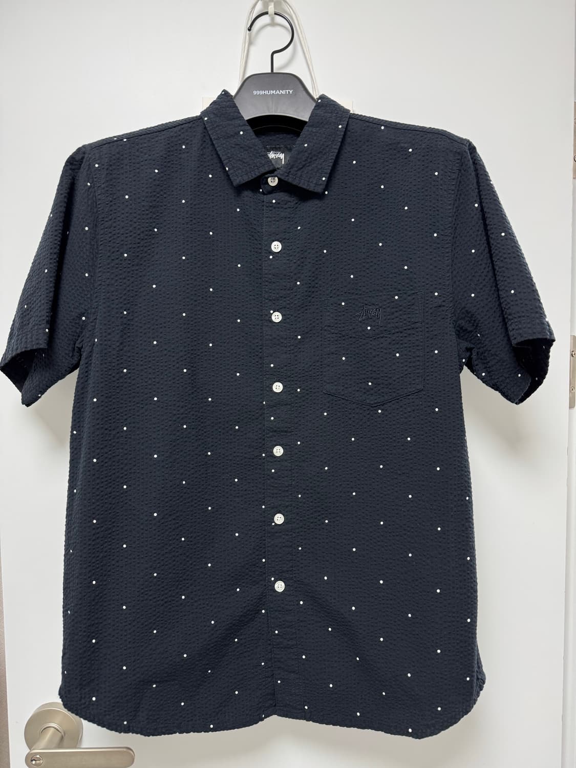 정품) 스투시 시어서커 반팔 셔츠 S 상품이미지1