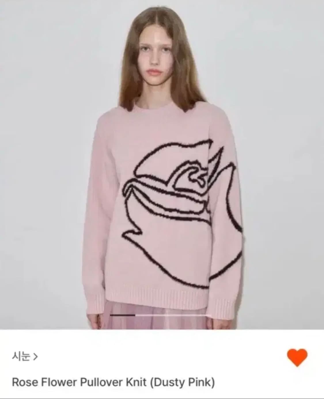 시눈 로즈플라워 풀오버 니트 핑크 (택O) 상품이미지1