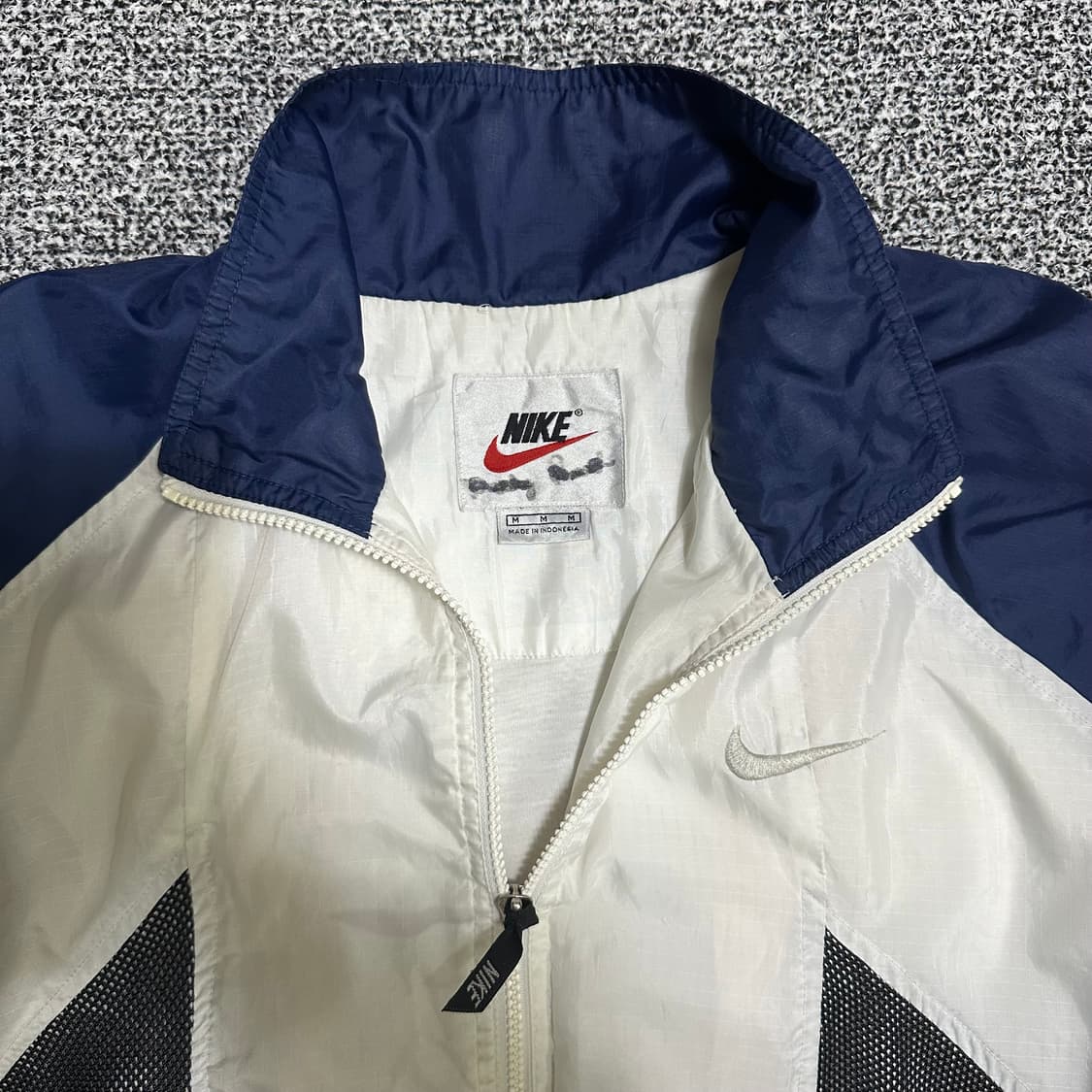 (L추천) 나이키 90s 올드스쿨 바람막이 네이비/화이트 상품이미지2