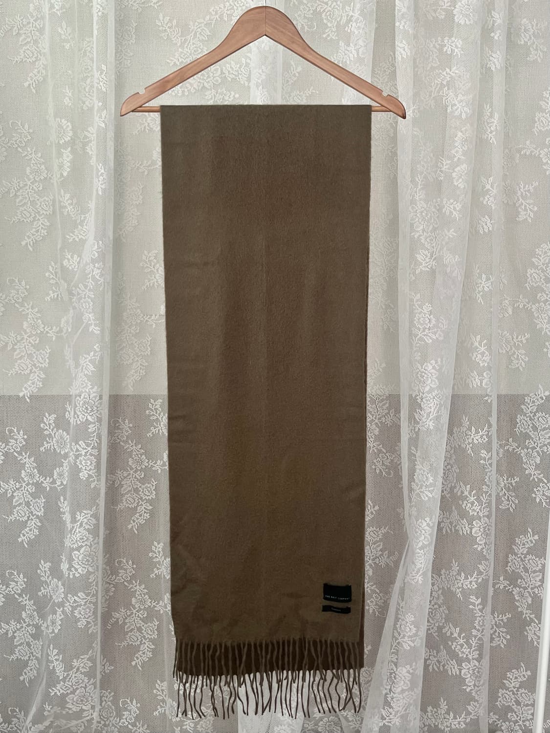 더 니트 컴퍼니 캐시미어 머플러 카키 상품이미지2