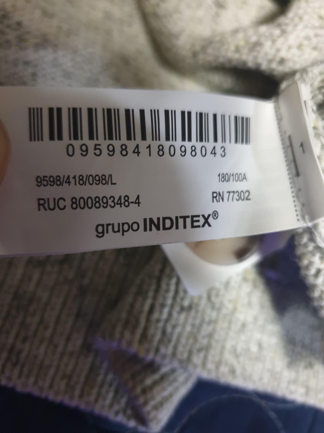 (새상품) 자라 스트럭처 코튼100% 폴로 롱슬리브 오트밀 그레이 (L) 상품이미지7