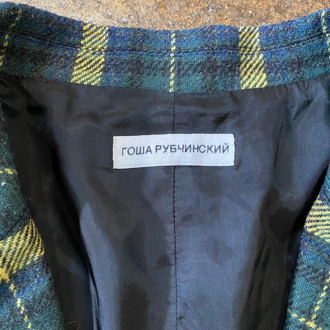 (M) 고샤 루브친스키 체크 울 자켓 상품이미지4