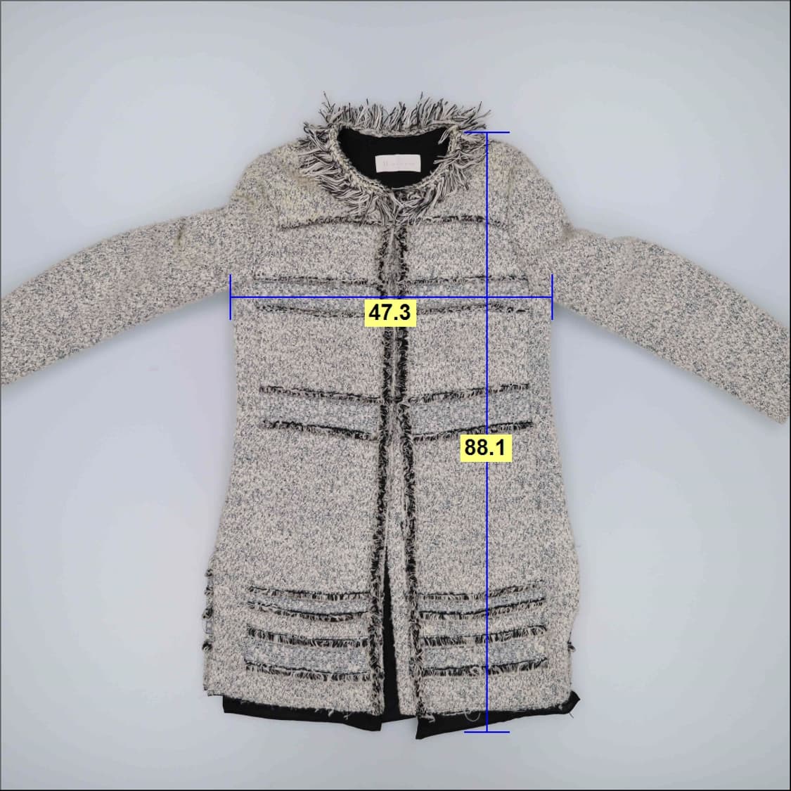 82-88 잇미샤 롱 트위드 자켓 0414H1 상품이미지6