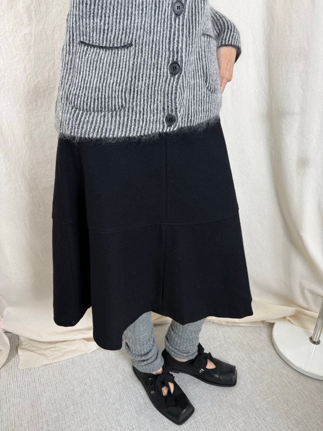 Jocomomola 미디 울 스커트 상품이미지2