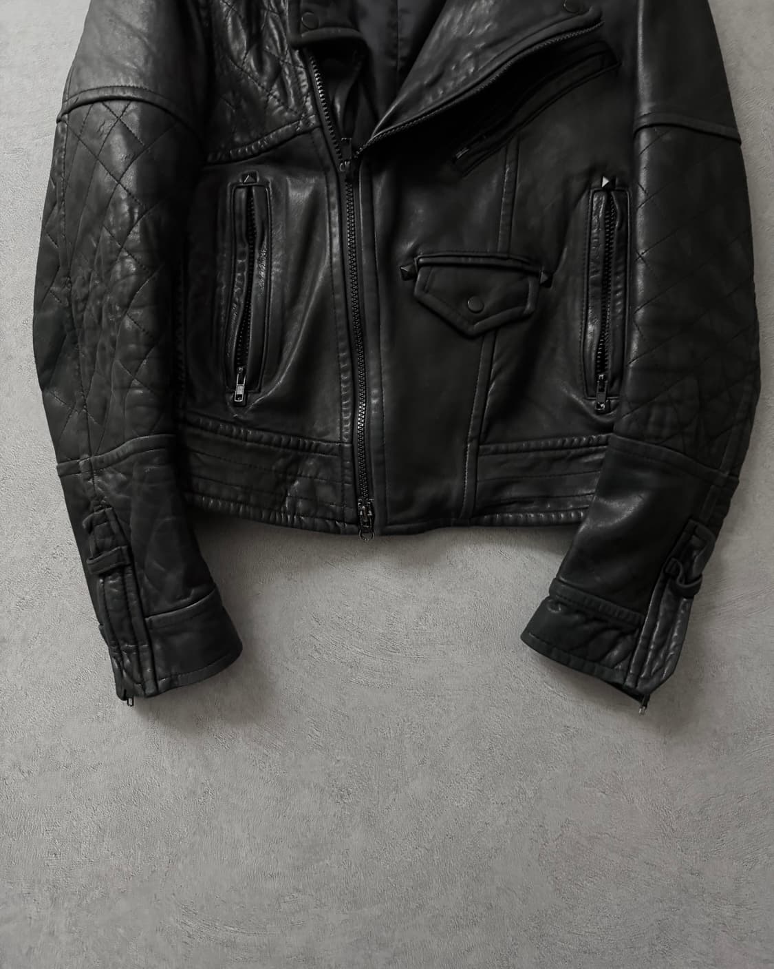 이태리 램스킨 바이커레더자켓 상품이미지6